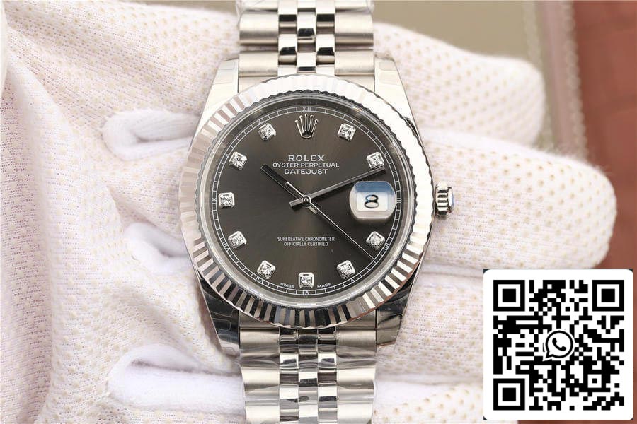 Rolex Datejust M126334-0006 1:1 Mejor Edición EW Factory Esfera Gris