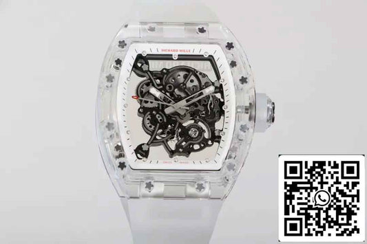 Richard Mille RM055 1: 1 Best Edition RM Orologio replica con cassa trasparente di fabbrica