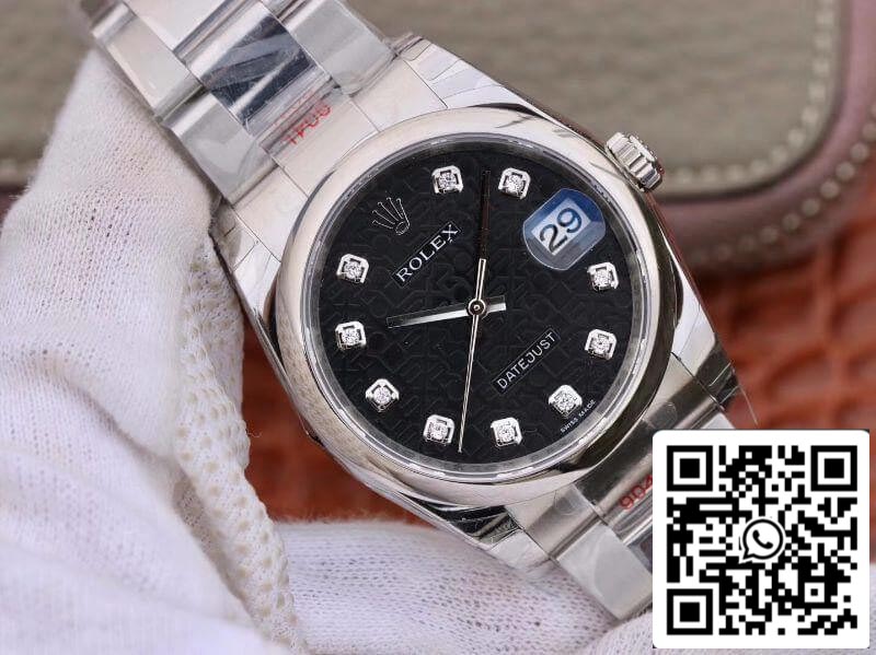 Rolex DateJust 116200 DJ Factory 1:1 Best Edition Swiss ETA2836 Black Computer Dial