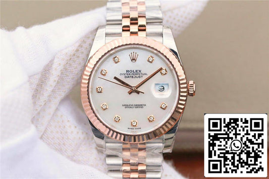 Rolex Datejust M126331-0014 1:1 Best Edition EW Factory Rose Gold Mother-Of-Pearl Dial