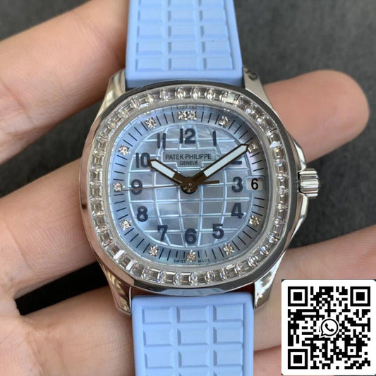 Patek Philippe Aquanaut 5072G-001 1:1 Best Edition PPF Factory 18k White Gold Light Blue Dial