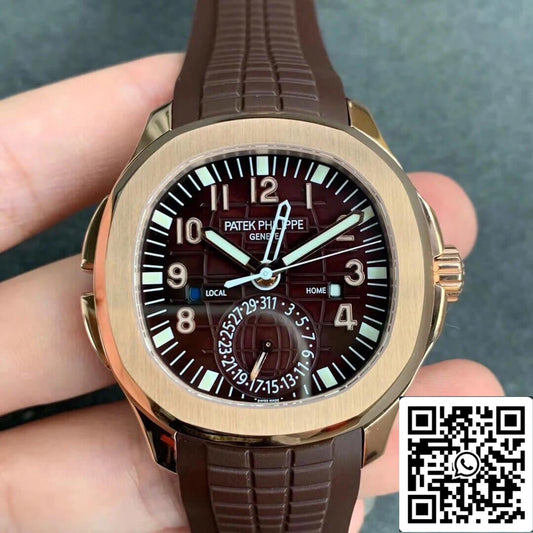 Patek Philippe Aquanaut 5164R-001 1:1 Mejor edición GR Factory esfera marrón