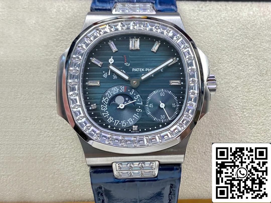 Patek Philippe Nautilus 5724G-001 1:1 Mejor edición GR Factory Correa azul