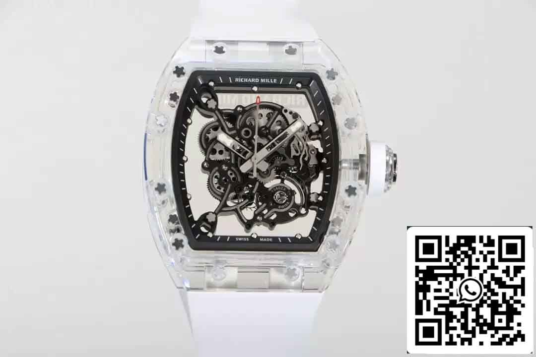 Réplica Richard Mille RM055 Mejor Edición 1:1 RM Factory Correa Blanca