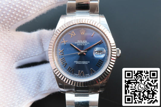 Rolex Datejust 116334 41MM 1:1 Mejor edición EW Factory esfera azul