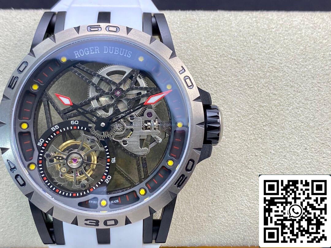 Roger Dubuis Excalibur RDDBEX0549 1:1 Best Edition BBR Factory Tourbillon cinturino bianco