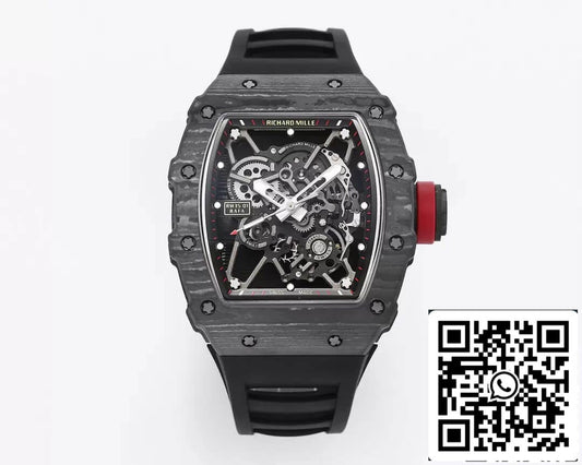 Richard Mille RM35-01 1: 1 Best Edition BBR Factory Cinturino in caucciù nero