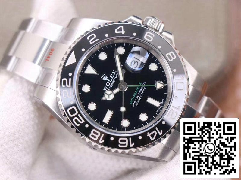 Rolex GMT Master II 116710LN-78200 1:1 Mejor edición Noob Factory V11 esfera negra suiza ETA3186