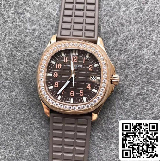 Patek Philippe Aquanaut 5068R-001 1:1 Mejor Edición PPF Factory Esfera Marrón Oro Rosa