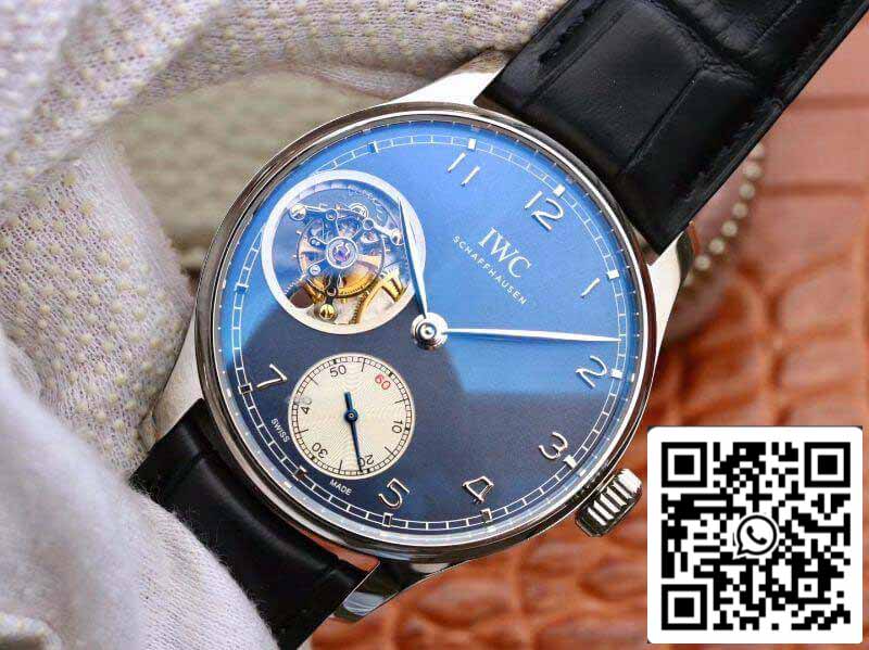 IWC Portoghese Tourbillon IW546302 ZF Factory Orologi da uomo 1:1 Migliore edizione Swiss Tourbillon quadrante blu