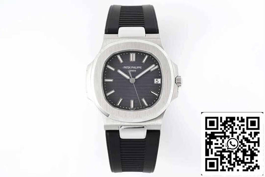 Patek Philippe Nautilus 5711 1:1 Mejor edición PPF Factory Correa de caucho negra