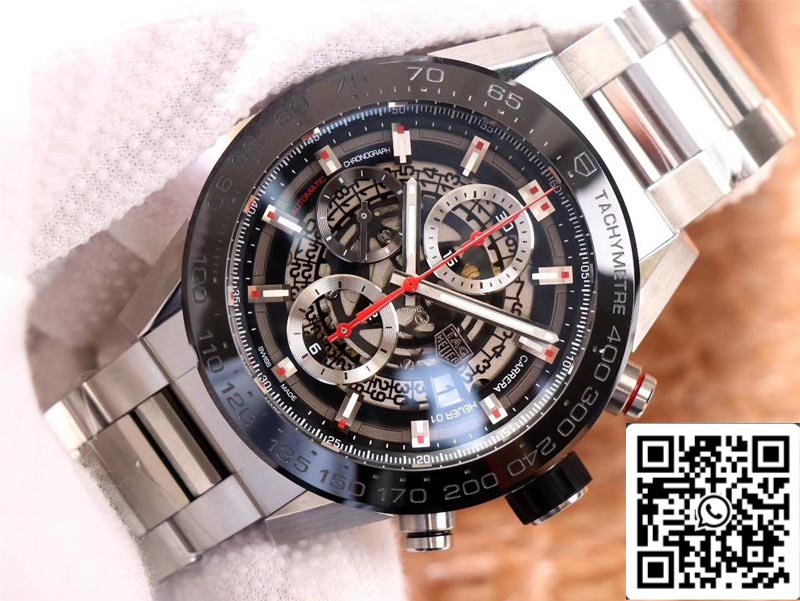 TAG Heuer Carrera CAR2A1W.BA0703 1:1 Mejor Edición XF Factory Esfera Negra Suiza HEUER 01