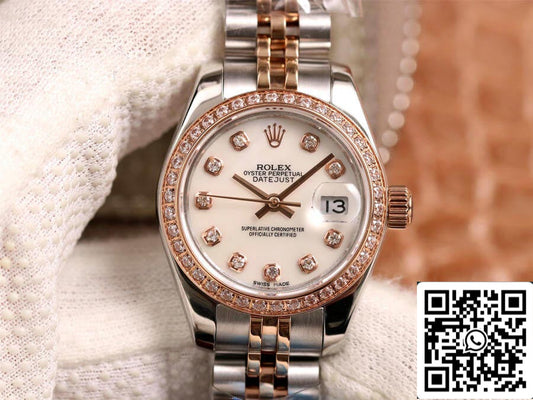 Rolex Datejust 28MM 1:1 Best Edition BP Factory quadrante bianco con diamanti