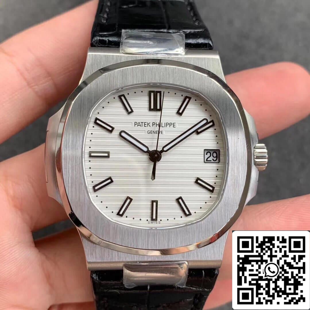 Patek Philippe Nautilus 5711G 1:1 Best Edition PPF Factory V4 White Dial Swiss ETA324