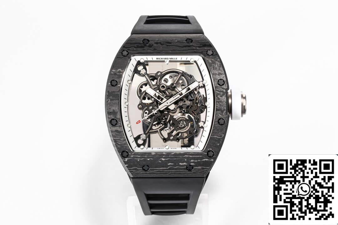 Richard Mille RM055 NTPT 1:1 Mejor Edición BBR Factory Correa Negra