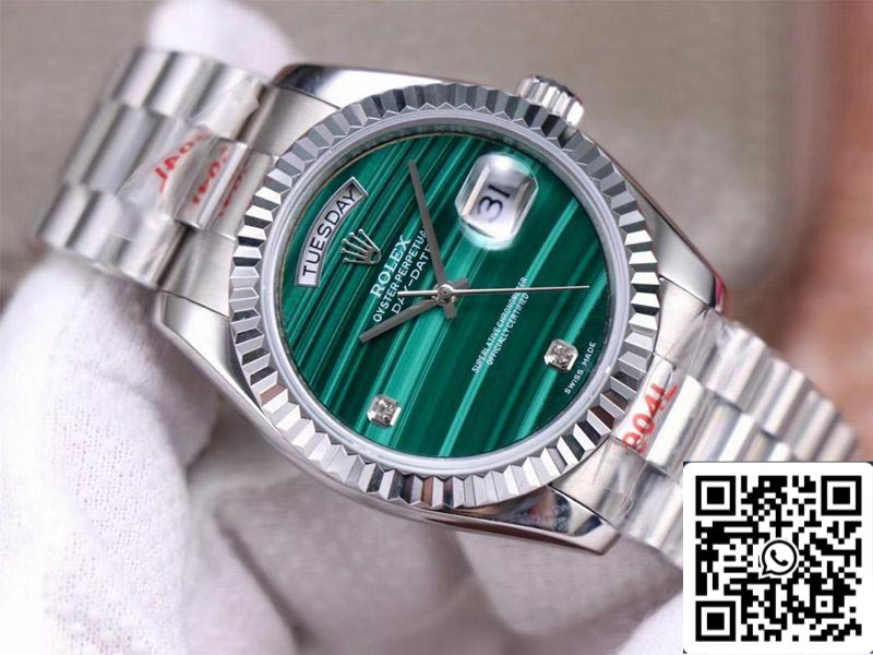 Rolex Day Date President 18038 1:1 Best Edition Malachite Green Diamond Dial Swiss Movement