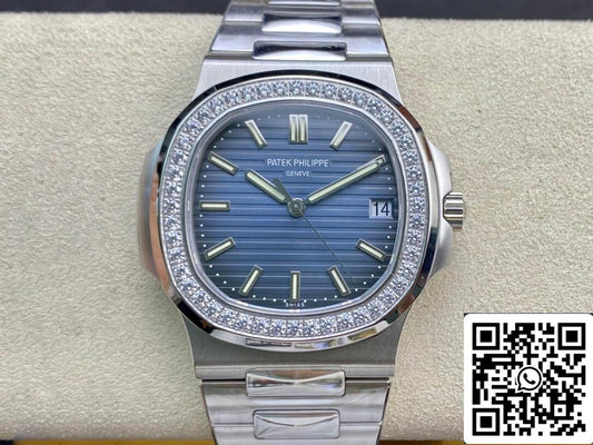 Patek Philippe Nautilus 5713/1G-010 1:1 Mejor Edición PPF Factory V4 Esfera Azul Suizo ETA324