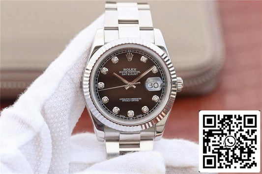 Rolex Datejust M126334-0011 1:1 Mejor edición EW Factory esfera negra