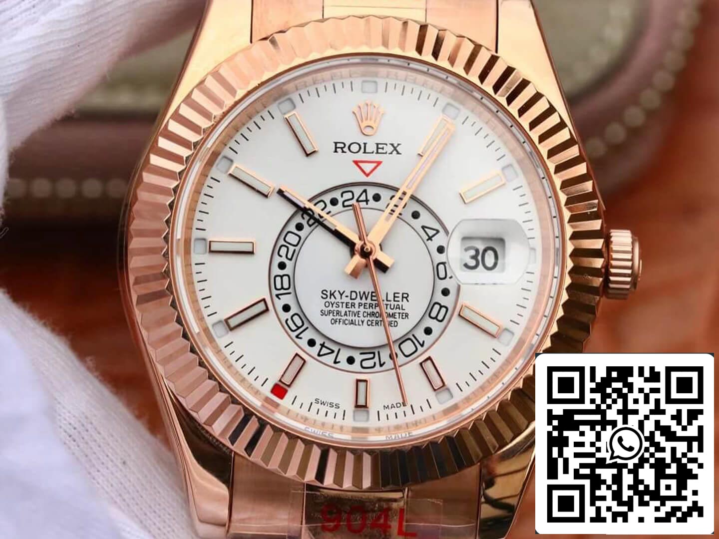 Rolex Sky Dweller M326935-0005 Mejor edición 1:1 Noob Factory Oro rosa