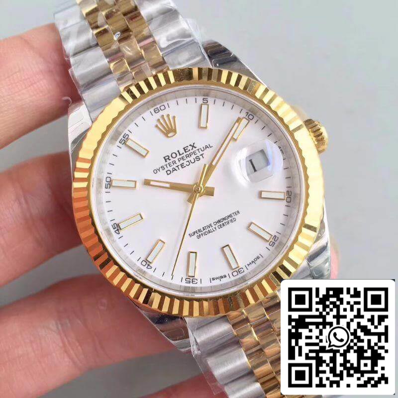 Rolex Datejust M126333-0016 EW Factory Relojes mecánicos 1:1 Mejor edición suizo ETA3255 esfera blanca