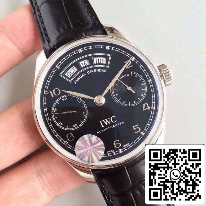 Calendario annuale IWC Portugieser IW503502 YL Factory 1:1 Best Edition svizzero ETA52850 quadrante nero