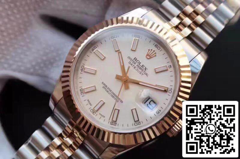 Rolex Datejust 41 126333-006 quadrante bianco 1:1 Best Edition svizzero ETA2836-2 avvolto in oro