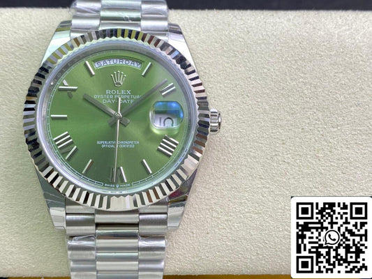 Rolex Day Date M228239-0033 1:1 Mejor edición EW Factory Esfera verde oliva