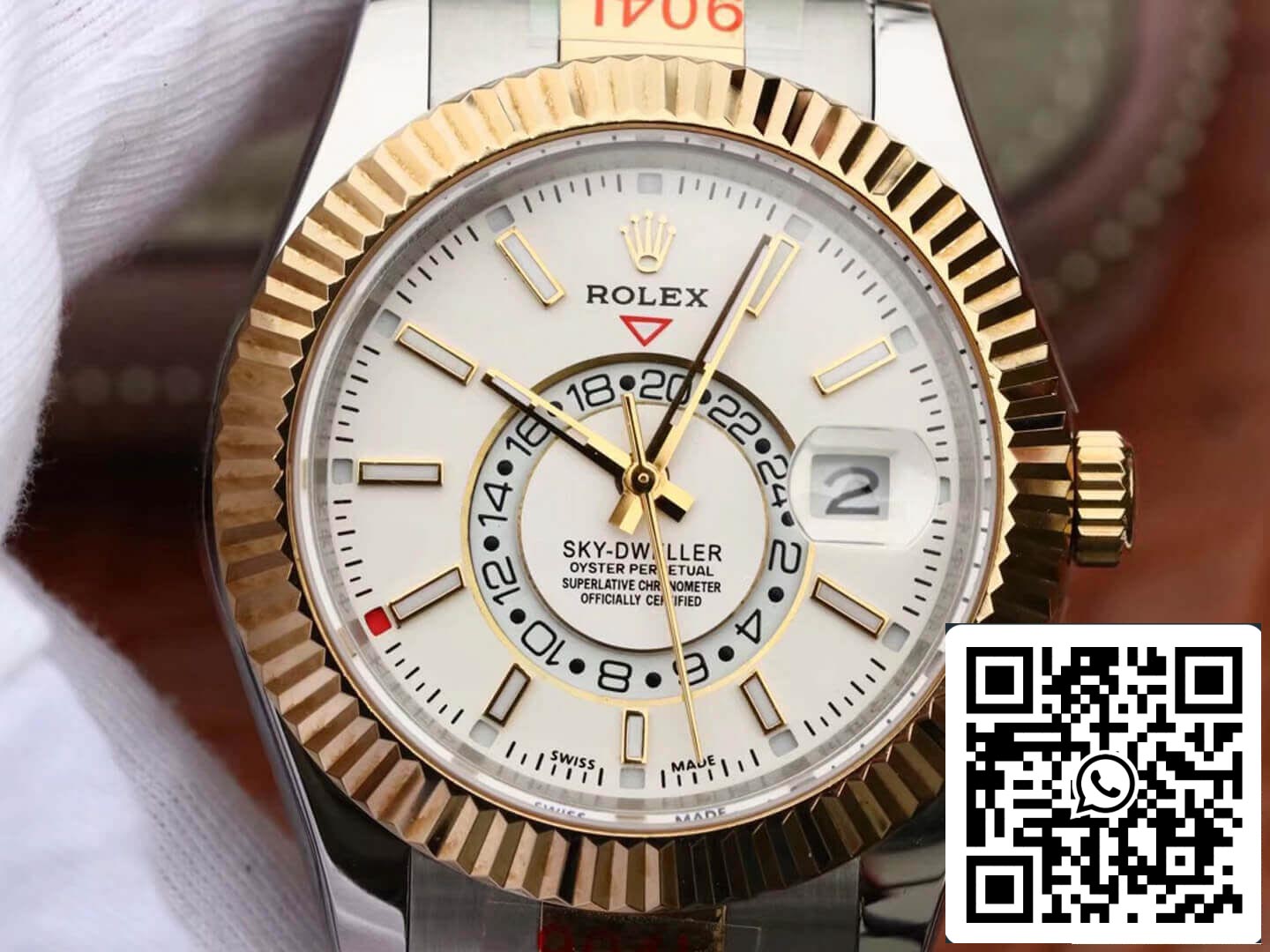 Rolex Sky Dweller M326933-0009 Miglior quadrante bianco Noob Factory edizione 1:1