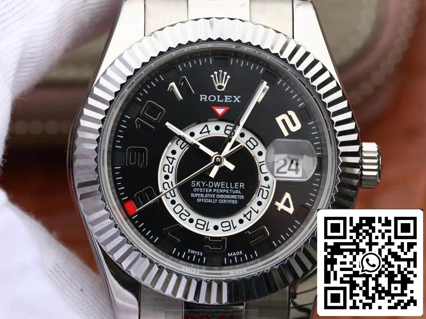 Rolex Sky Dweller 326939 Miglior edizione 1:1 Noob Factory quadrante nero e argento