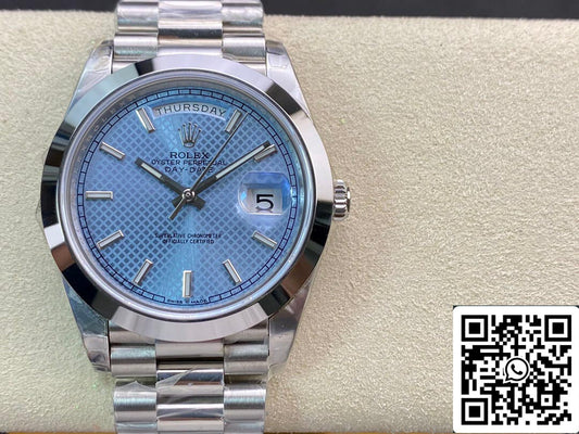 Rolex Day Date M228206-0004 1:1 Mejor Edición EW Factory Esfera Azul Claro