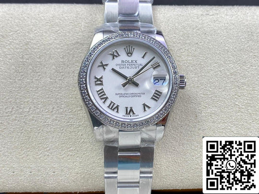 Rolex Datejust M278384RBR-0013 31MM 1:1 Best Edition EW Quadrante bianco di fabbrica