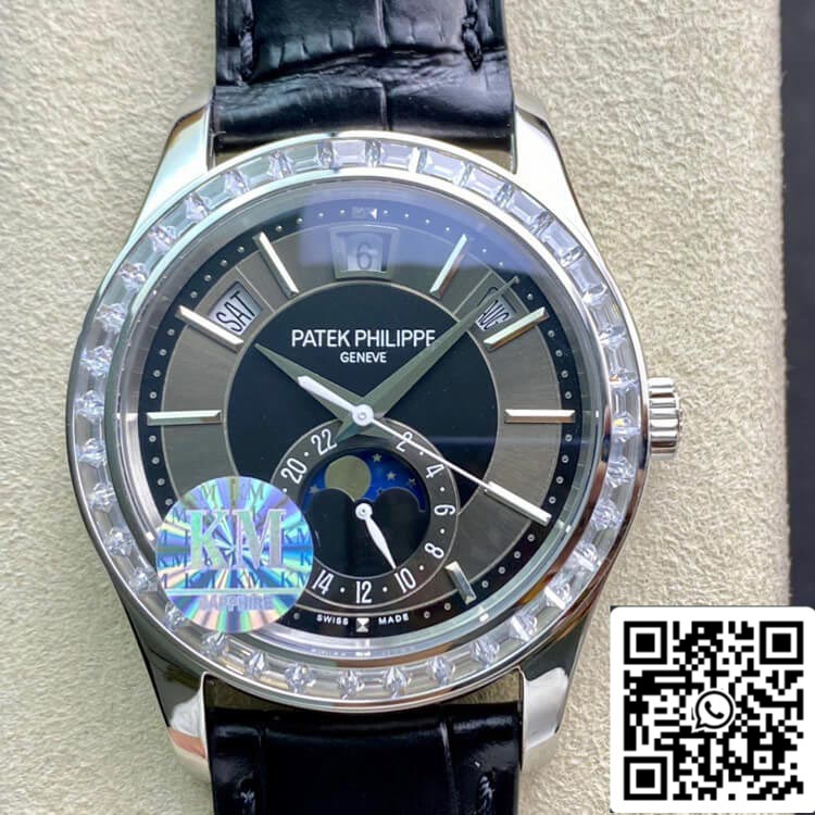 Patek Philippe Complicazioni 5205G 1:1 Best Edition KM Factory Diamond Bezel