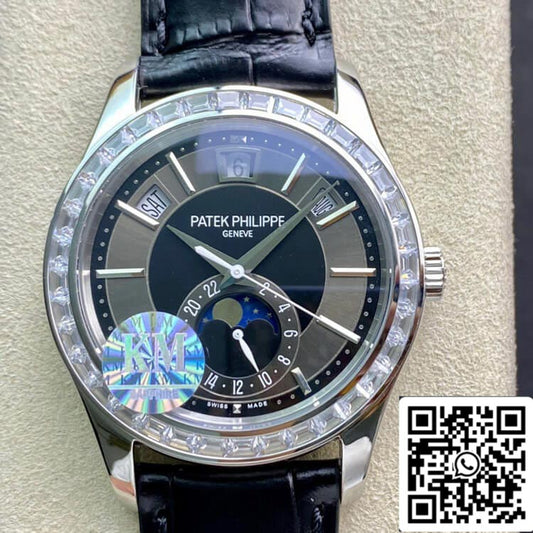 Patek Philippe Complications 5205G 1:1 Mejor Edición KM Factory Bisel de Diamantes