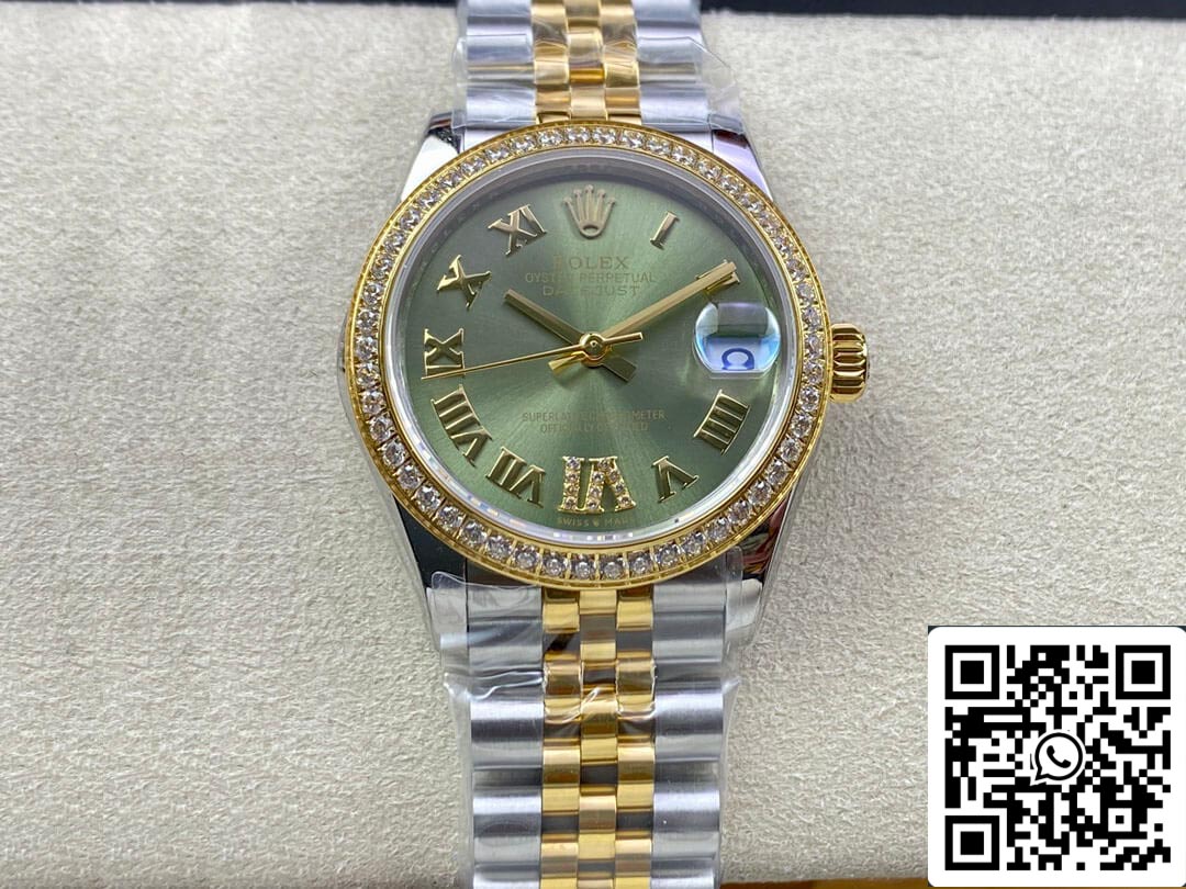 Rolex Datejust M278383RBR-0016 31MM 1:1 Best Edition EW Quadrante verde fabbrica