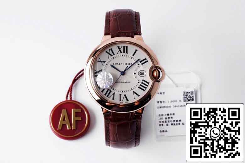 Replica Ballon Bleu De Cartier 42MM WGBB0030 AF Factory cassa in oro rosa