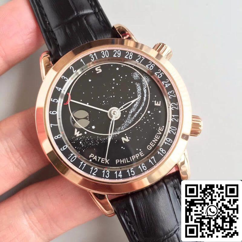 Patek Philippe Grand Complications 6102R-001 TW Factory 1:1 Mejor edición Suiza ETA240 Esfera giratoria negra celeste