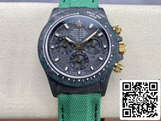 Rolex Daytona Cosmograph Diw Versión personalizada 1:1 Mejor edición Noob Factory Esfera de fibra de carbono