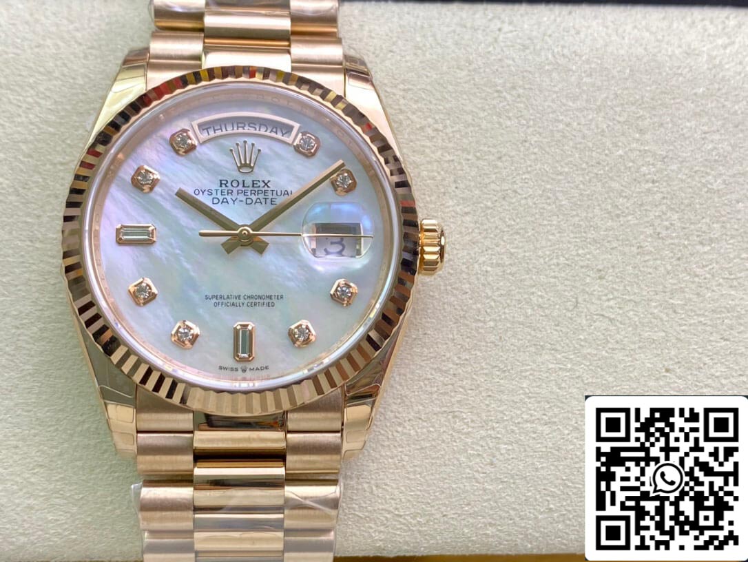 Rolex Day Date M128235-0029 1:1 Best Edition EW Factory Rose Gold