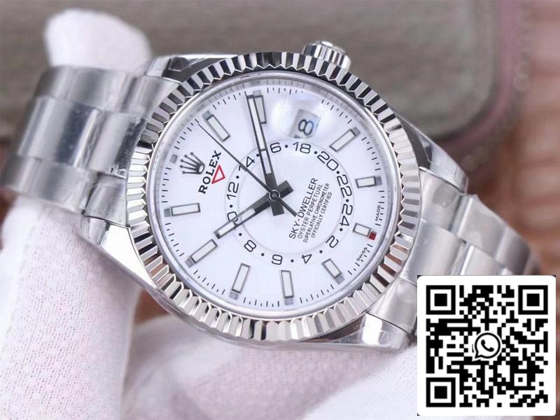 Rolex Sky Dweller M326934-0001 Migliore edizione 1:1 Noob Factory quadrante bianco