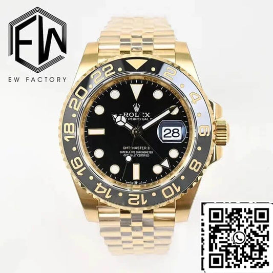 Rolex GMT Master II M126718grnr-0001 1:1 Best Edition EW Factory quadrante nero