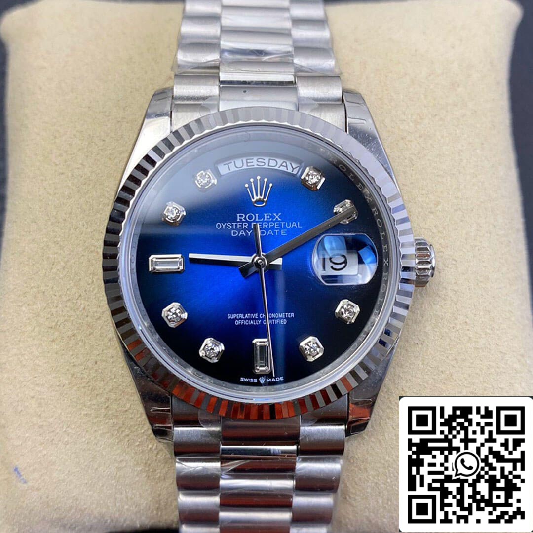 Rolex Day Date M128239-0023 Quadrante blu sfumato 1:1 Best Edition EW Factory