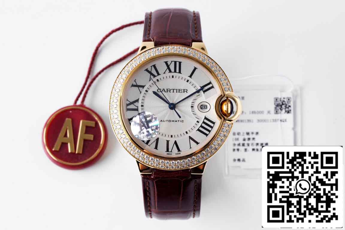 Réplica Ballon Bleu De Cartier 42MM WE9007Z3 AF Caja de fábrica en oro amarillo