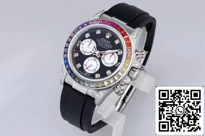 Rolex Daytona 116599RBOW 1:1 Mejor edición BL Factory esfera negra Suiza ETA4130