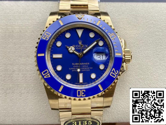 Rolex Submariner M116618LB-0003 1:1 Mejor edición Clean Factory esfera azul