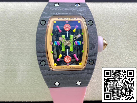 Richard Mille RM-07 Bon Bon 1: 1 Best Edition RM Factory Cinturino rosa