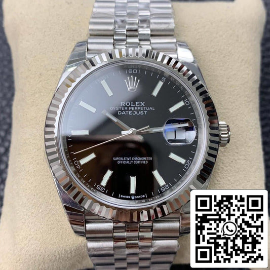 Rolex Datejust M126334-0018 1:1 Mejor edición EW Factory esfera negra