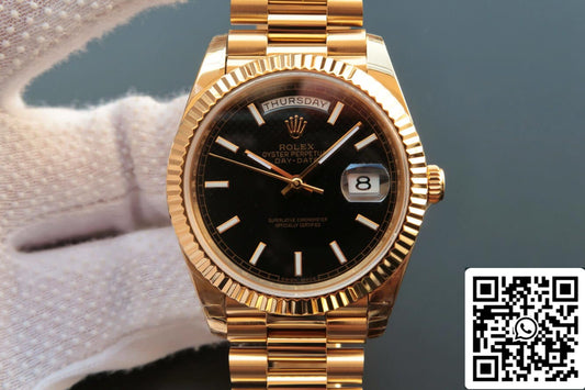 Rolex Day Date M228238-0004 1:1 Mejor edición EW Factory esfera negra