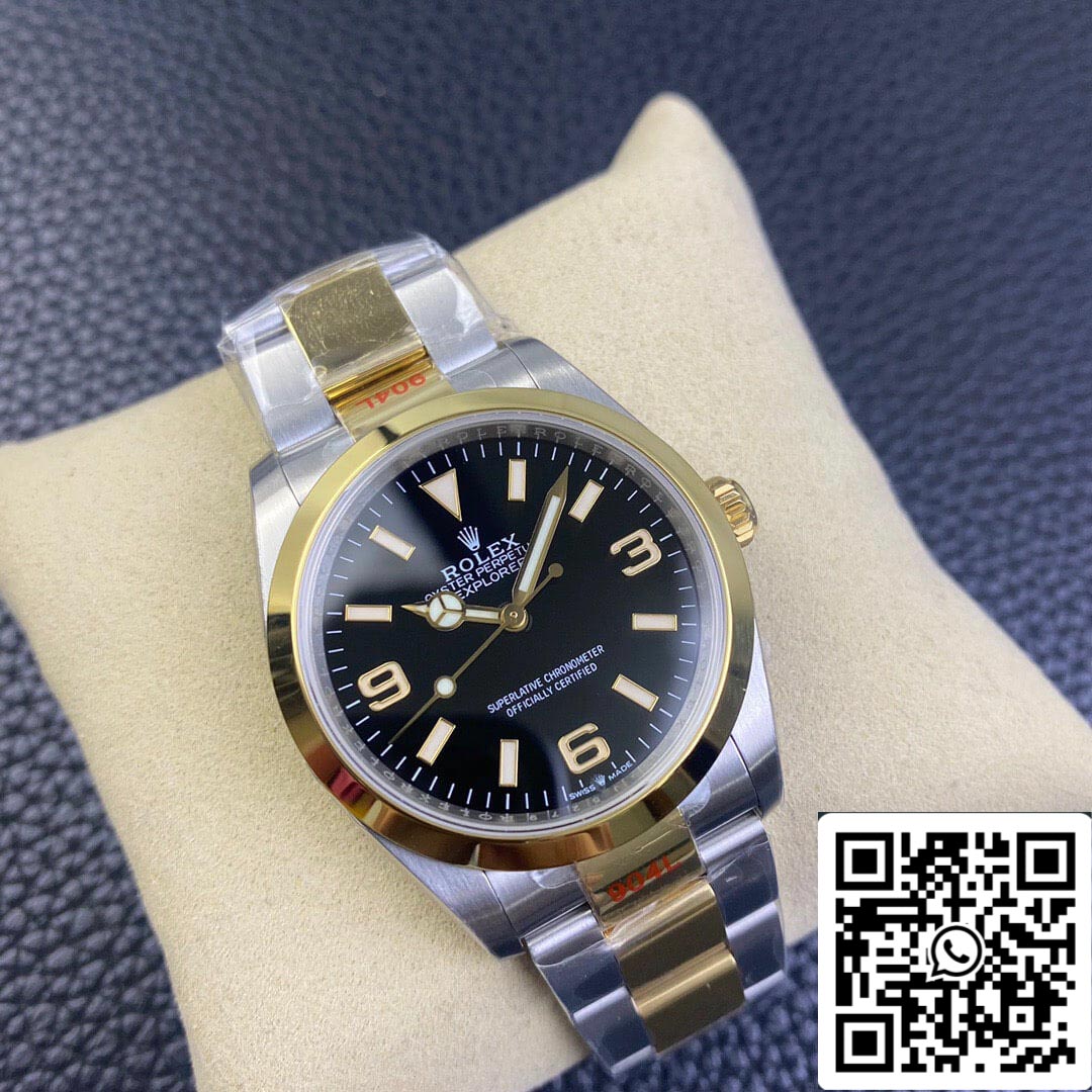 Rolex Explorer M124273-0001 1:1 Mejor Edición EW Factory Oro Amarillo