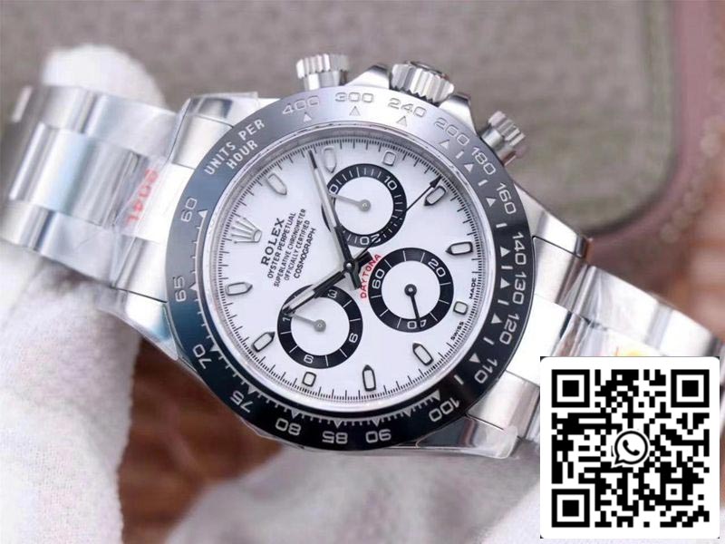 Rolex Cosmograph Daytona M116500LN-0001 1:1 Best Edition Noob Factory White Dial Swiss ETA4130