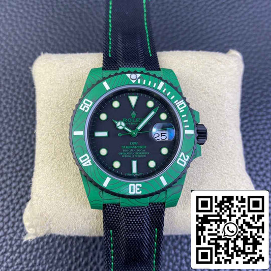 Replica Rolex Submariner VS Fabbrica Lunetta in fibra di carbonio verde